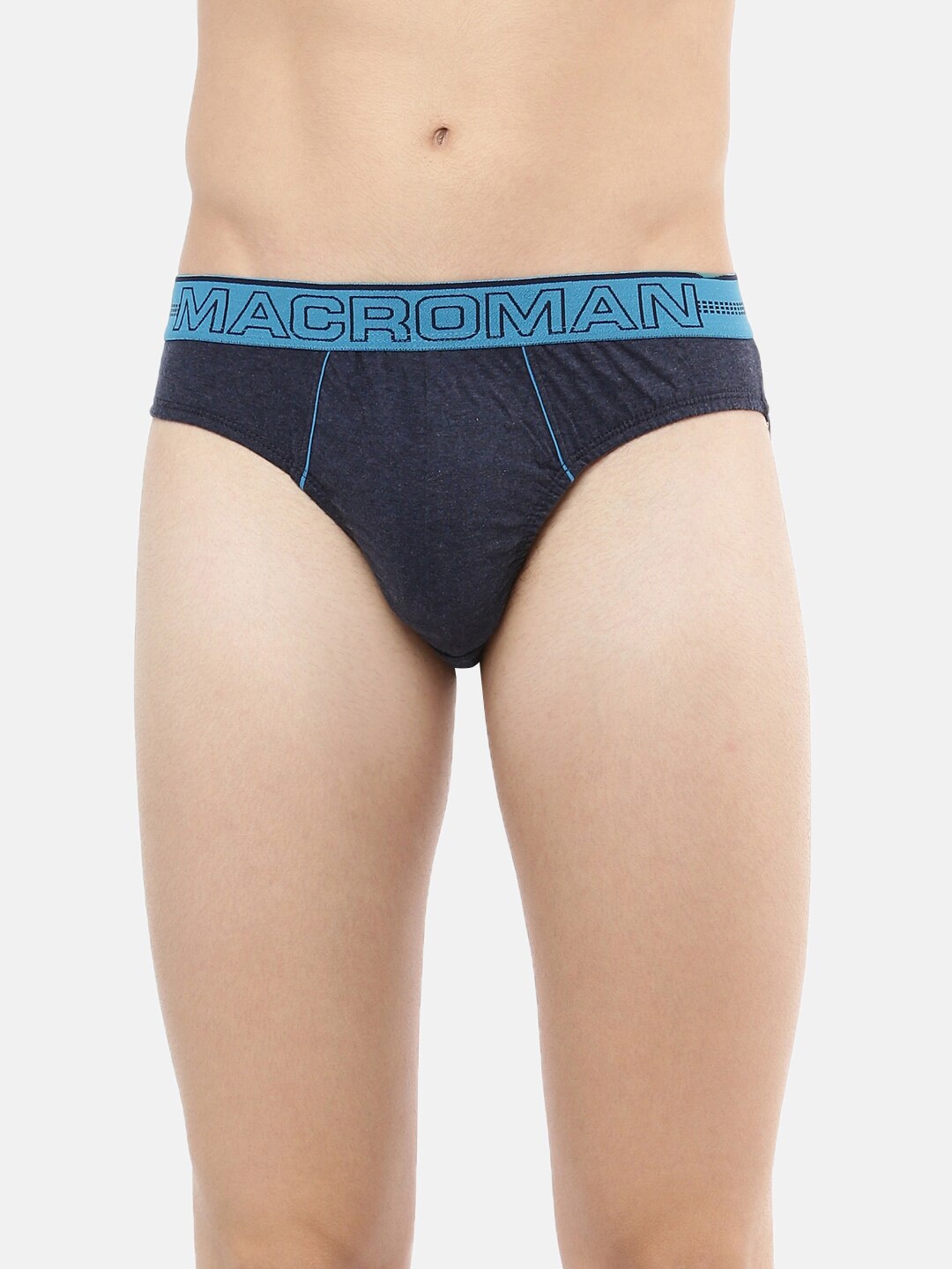 

Macroman M-Series Men Cotton Basic Briefs, Blue