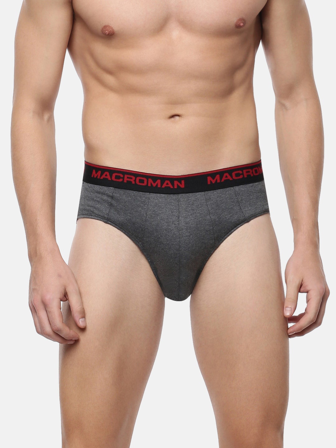 

Macroman M-Series Men Anti Microbial Cotton Basic Briefs, Black