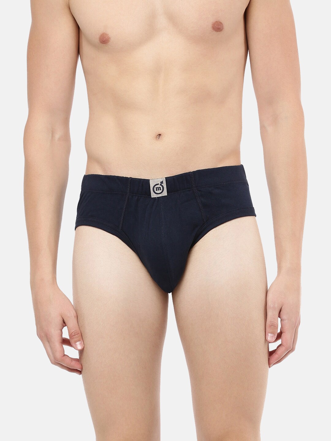

Macroman M-Series Men Mid-Rise Pure Cotton Basic Briefs, Navy blue