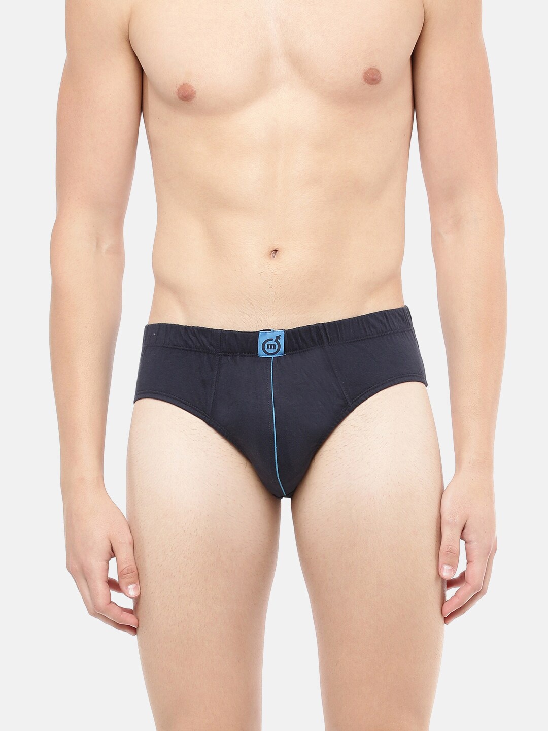 

Macroman M-Series Men Pack Of 2 Mid-Rise Anti Microbial Classic Fit Basic Briefs, Navy blue
