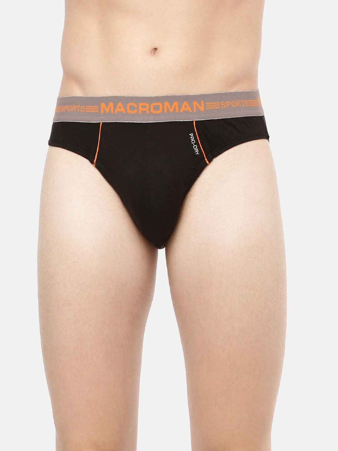 

Macroman M-Series Pro Sports Men Cotton Basic Briefs, Black