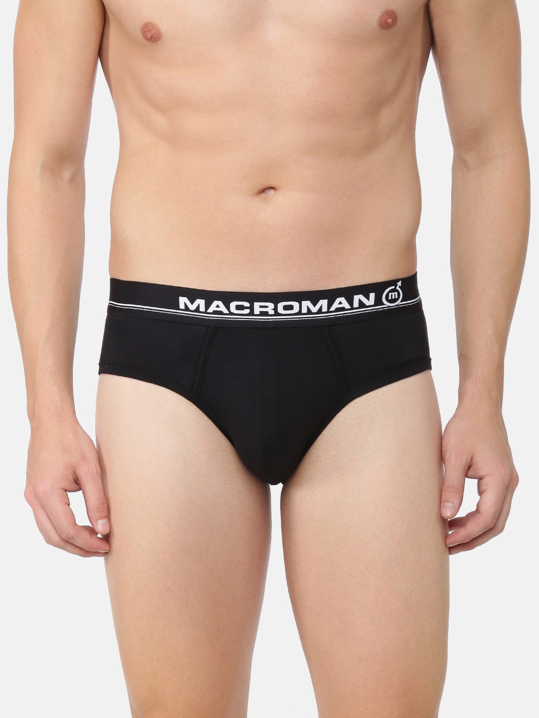 

Macroman M-Series Men Ultra Modal Basic Briefs, Black