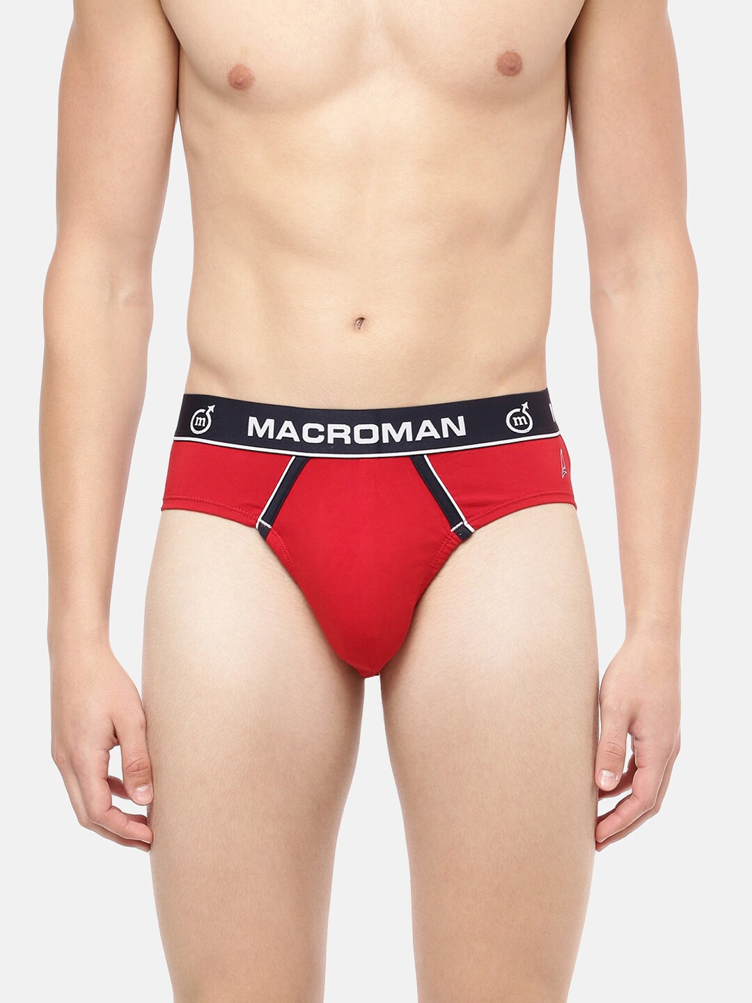

Macroman M-Series Men Marine Adventura Mid-Rise Basic Brief, Red