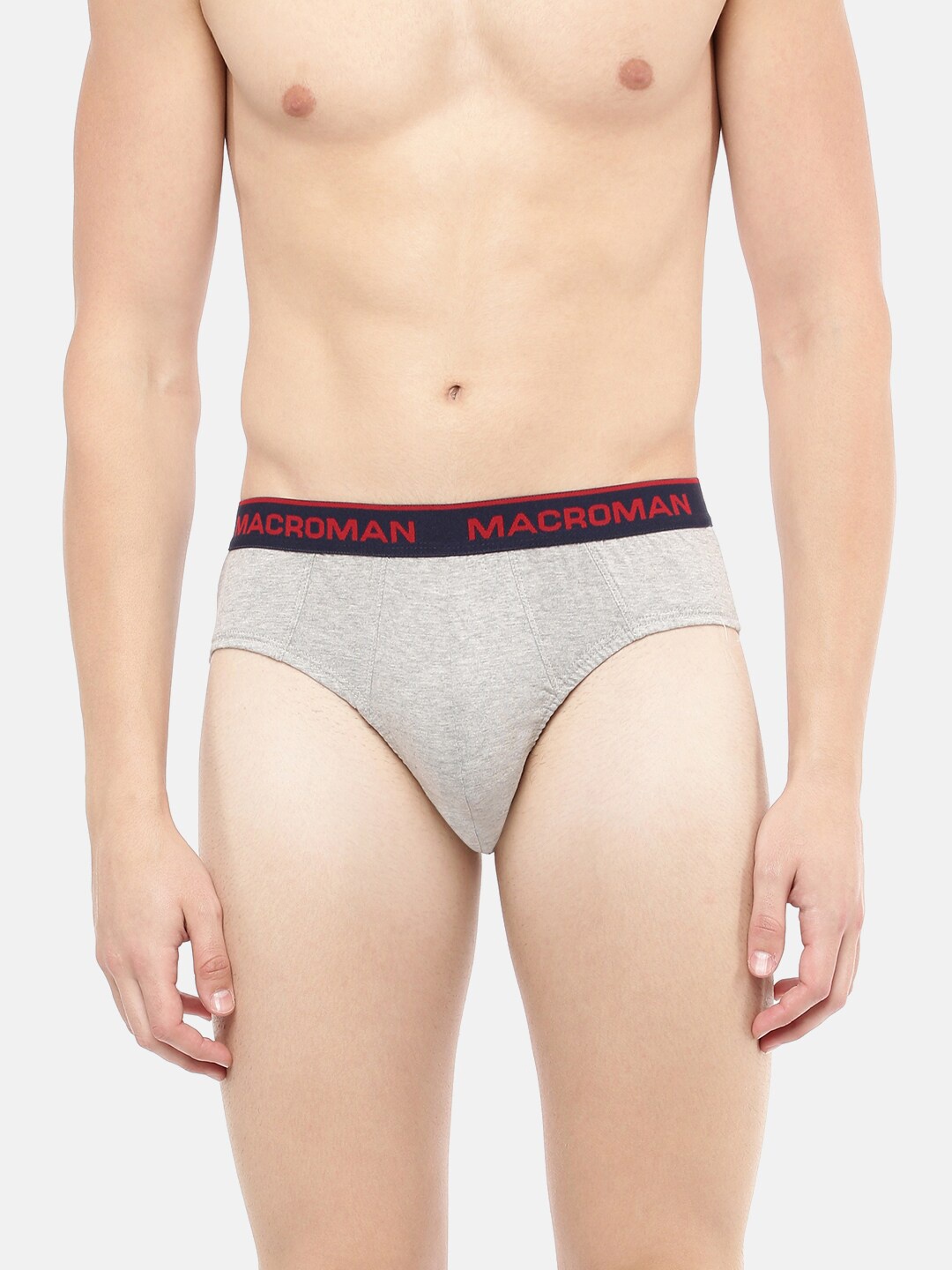 

Macroman M-Series Men Basic Briefs, Grey melange