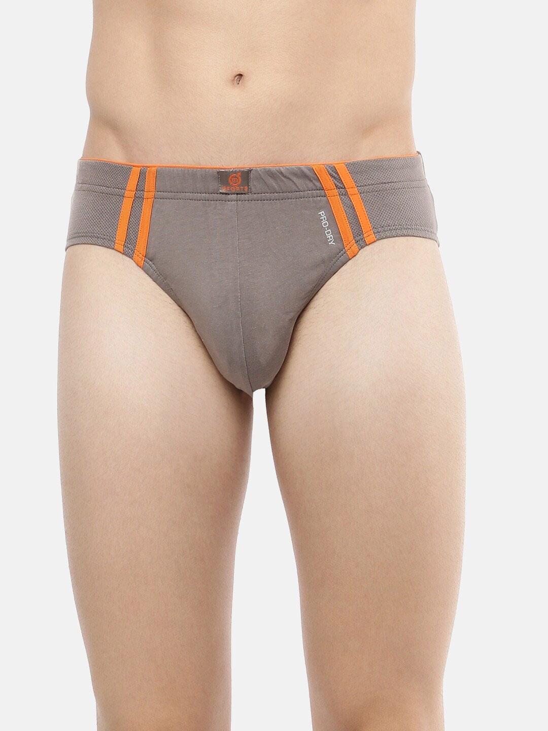 

Macroman M-Series Men Cotton Basic Sports Briefs, Grey