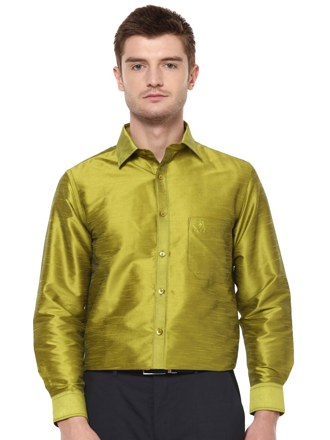 

Khoday Williams Spread Collar Classic Opaque Formal Shirt, Green