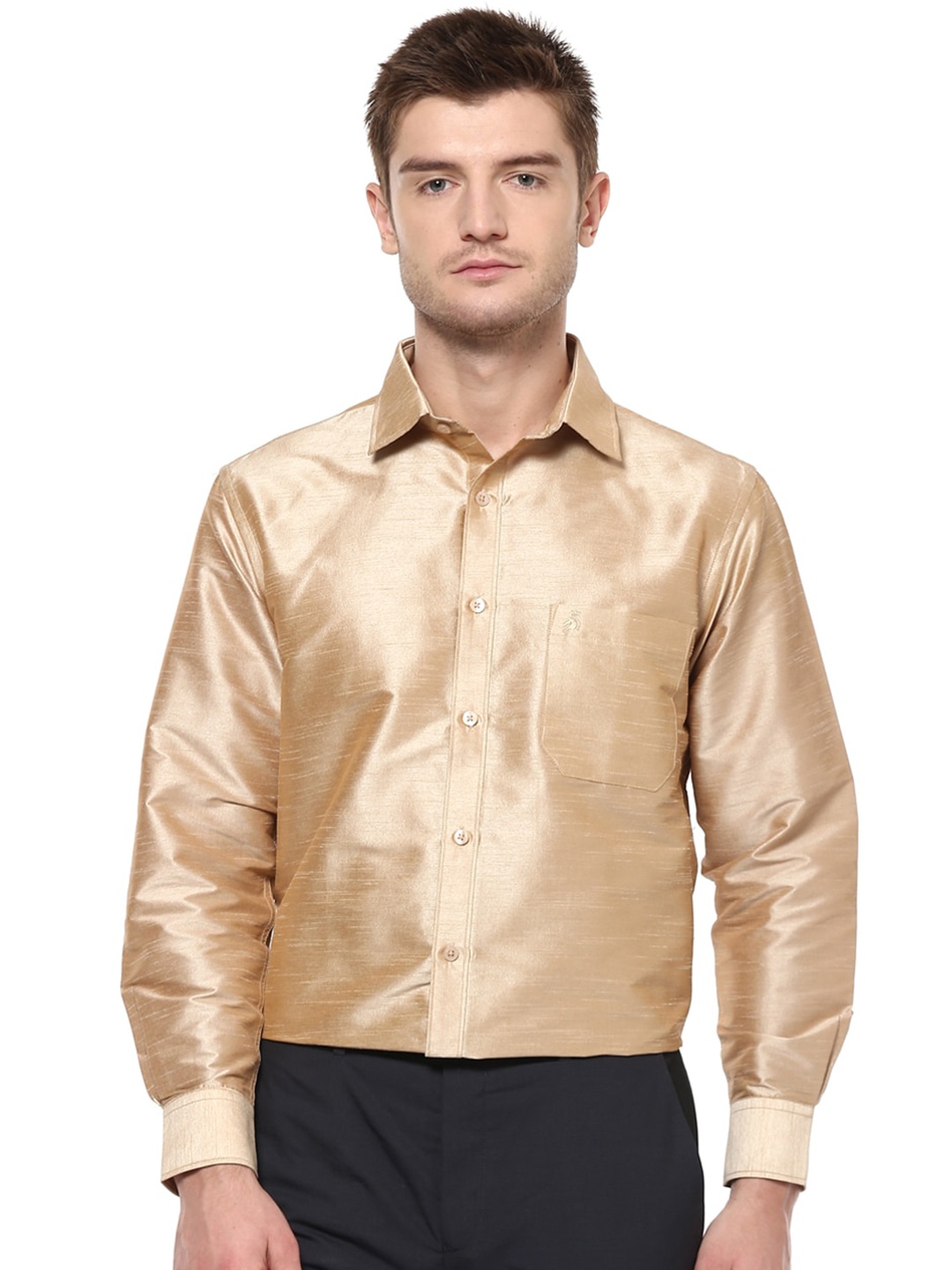 

Khoday Williams Spread Collar Classic Opaque Formal Shirt, Silver