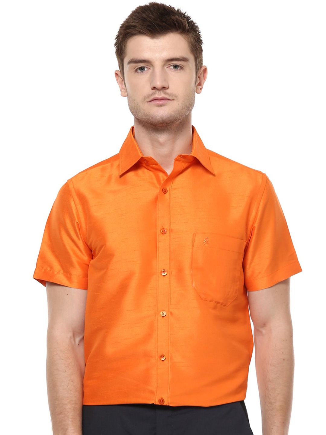 

Khoday Williams Spread Collar Classic Opaque Formal Shirt, Orange