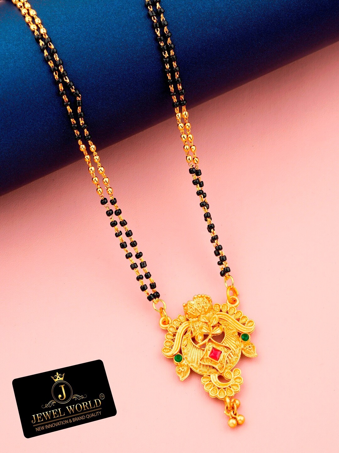 

JEWEL WORLD Gold-Plated Beaded Mangalsutra