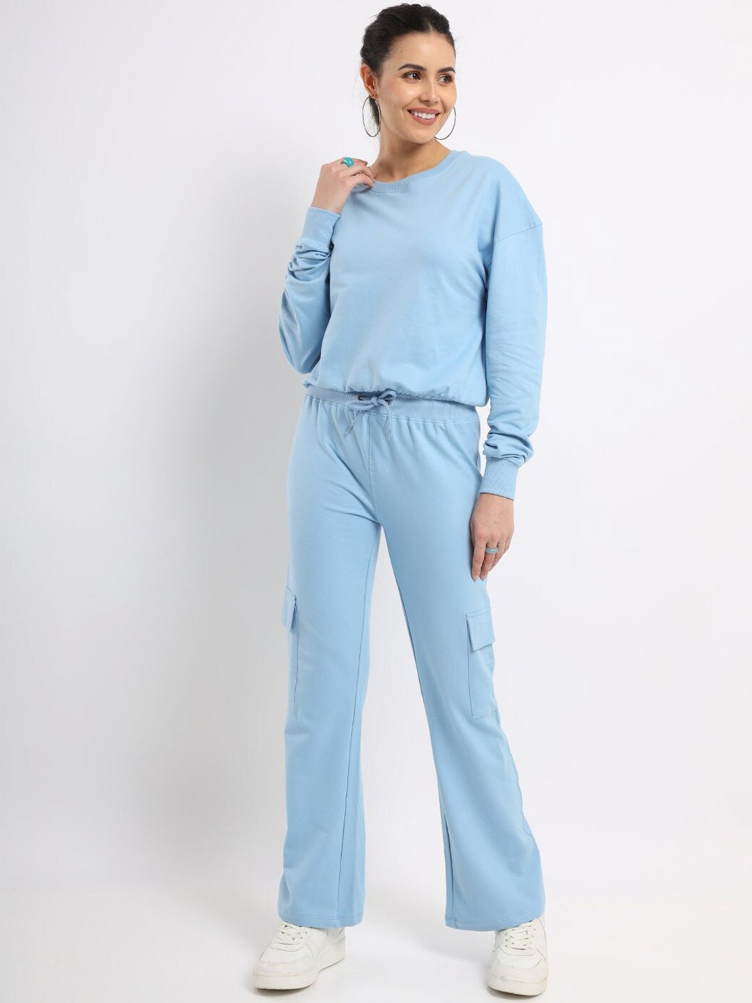 

NOBERO Sweatshirt With Trouser Co-ords Set, Blue