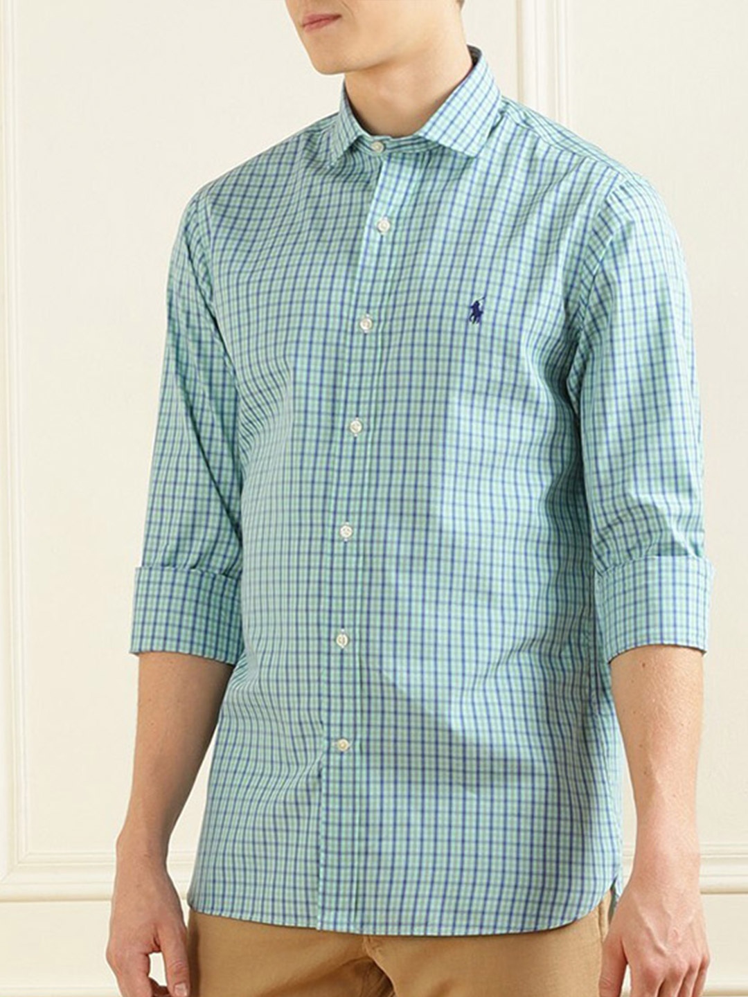 

Polo Ralph Lauren Checked Cotton Casual Shirt, Green