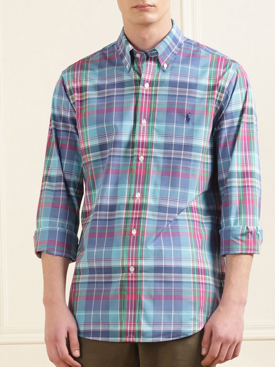

Polo Ralph Lauren Tartan Checked Cotton Casual Shirt, Blue