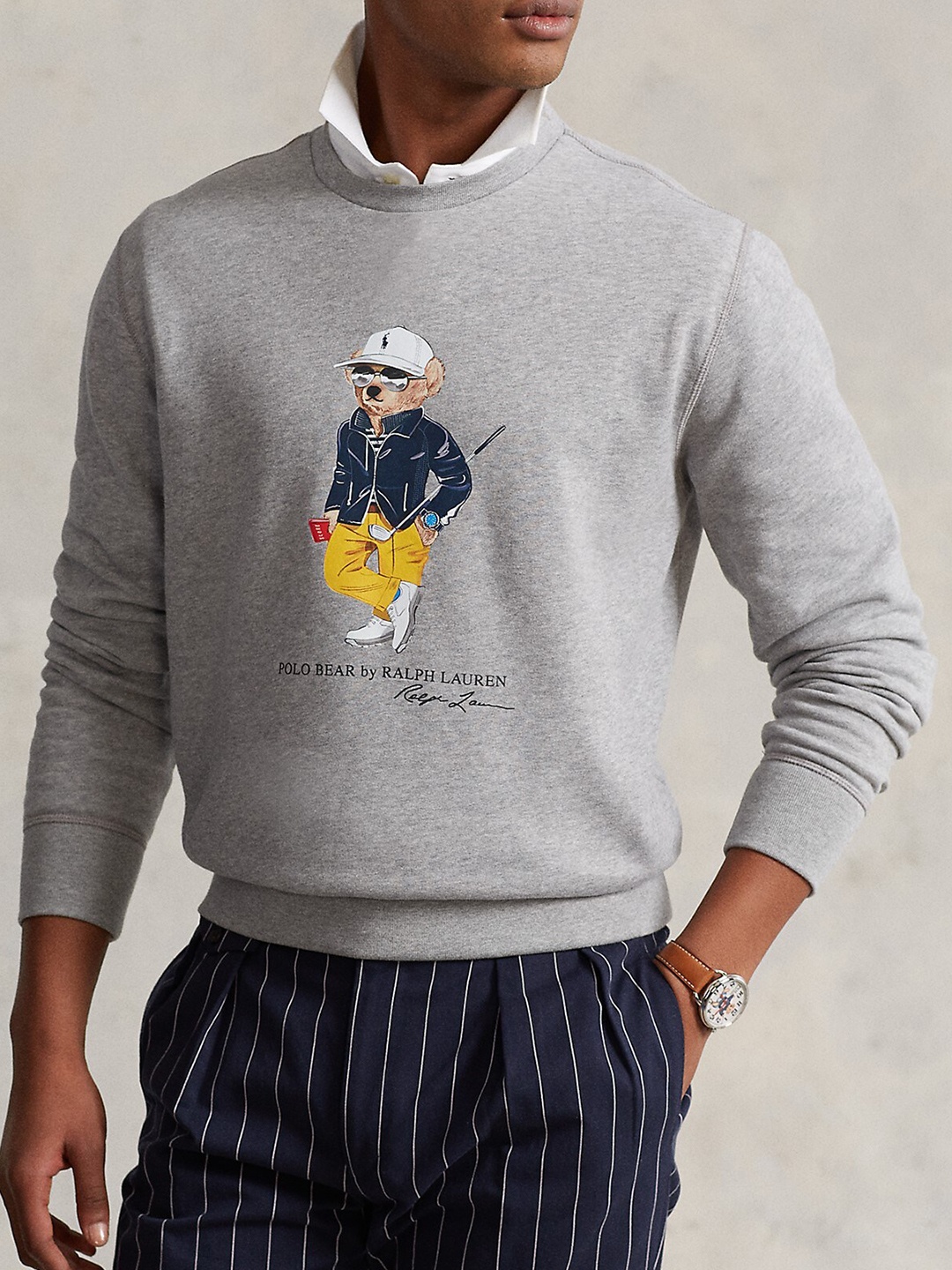 

Polo Ralph Lauren Graphic Printed Fleece Sweatshirt, Grey