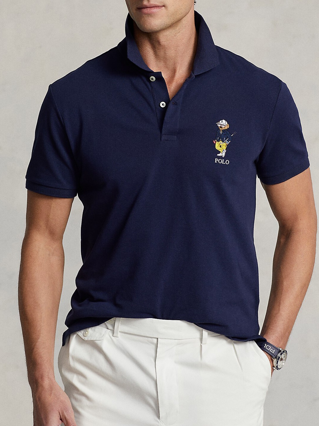 

Polo Ralph Lauren Polo Collar Cotton T-Shirt, Navy blue