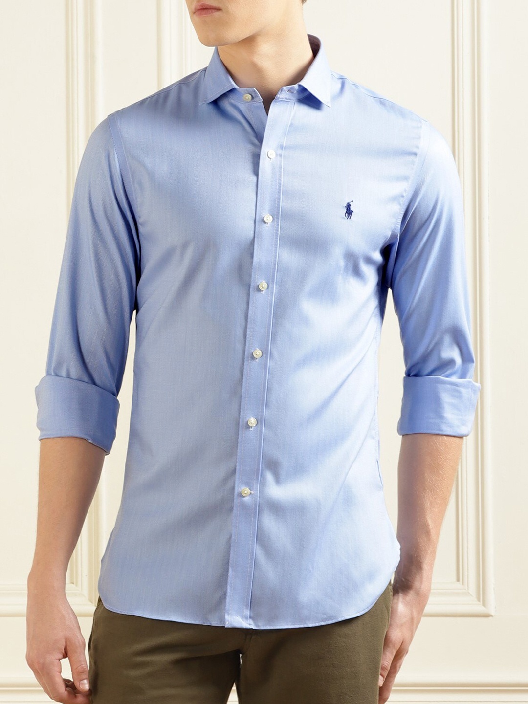 

Polo Ralph Lauren Textured Cotton Shirt, Blue