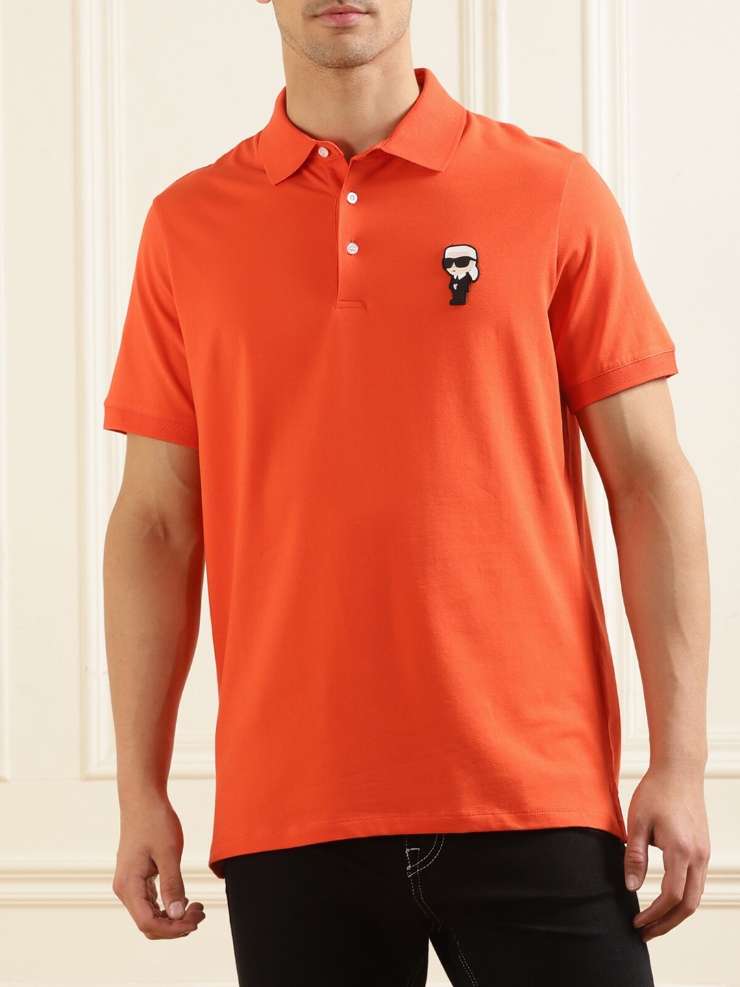 

Karl Lagerfeld Polo Collar T-shirt, Orange