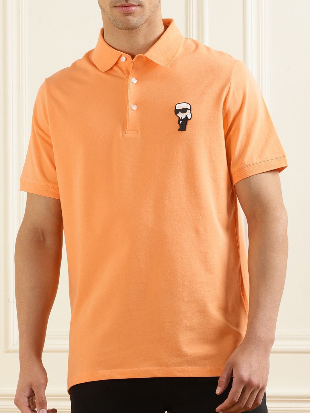 

Karl Lagerfeld Polo Collar T-shirt, Orange