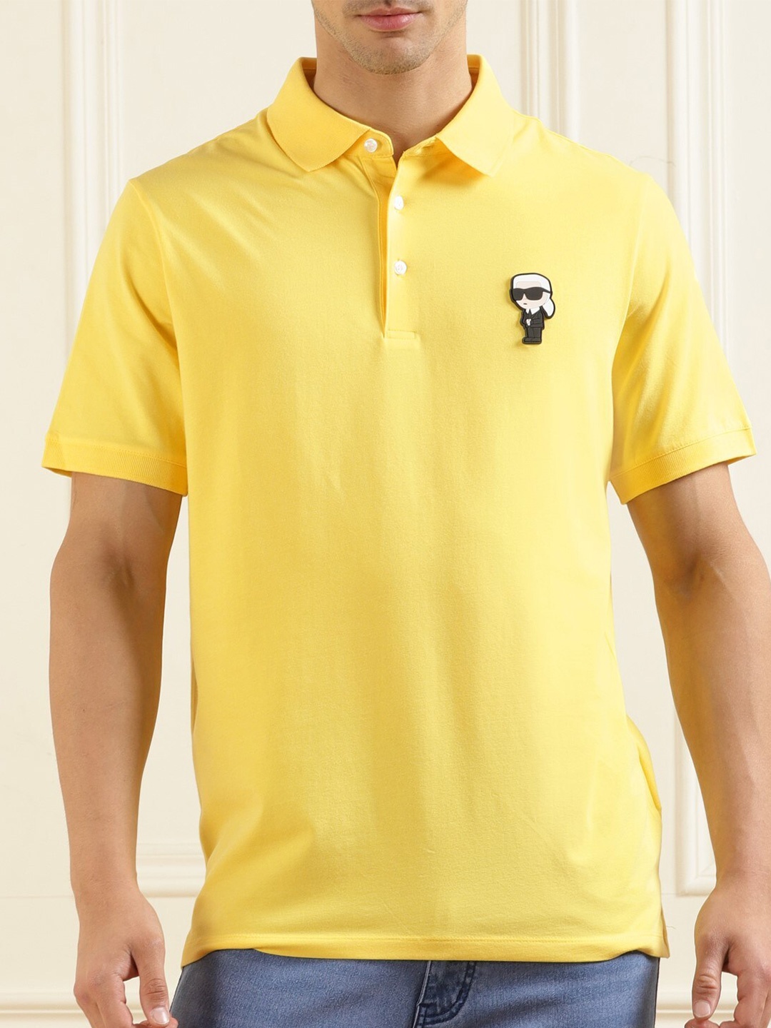 

Karl Lagerfeld Polo Collar T-shirt, Yellow