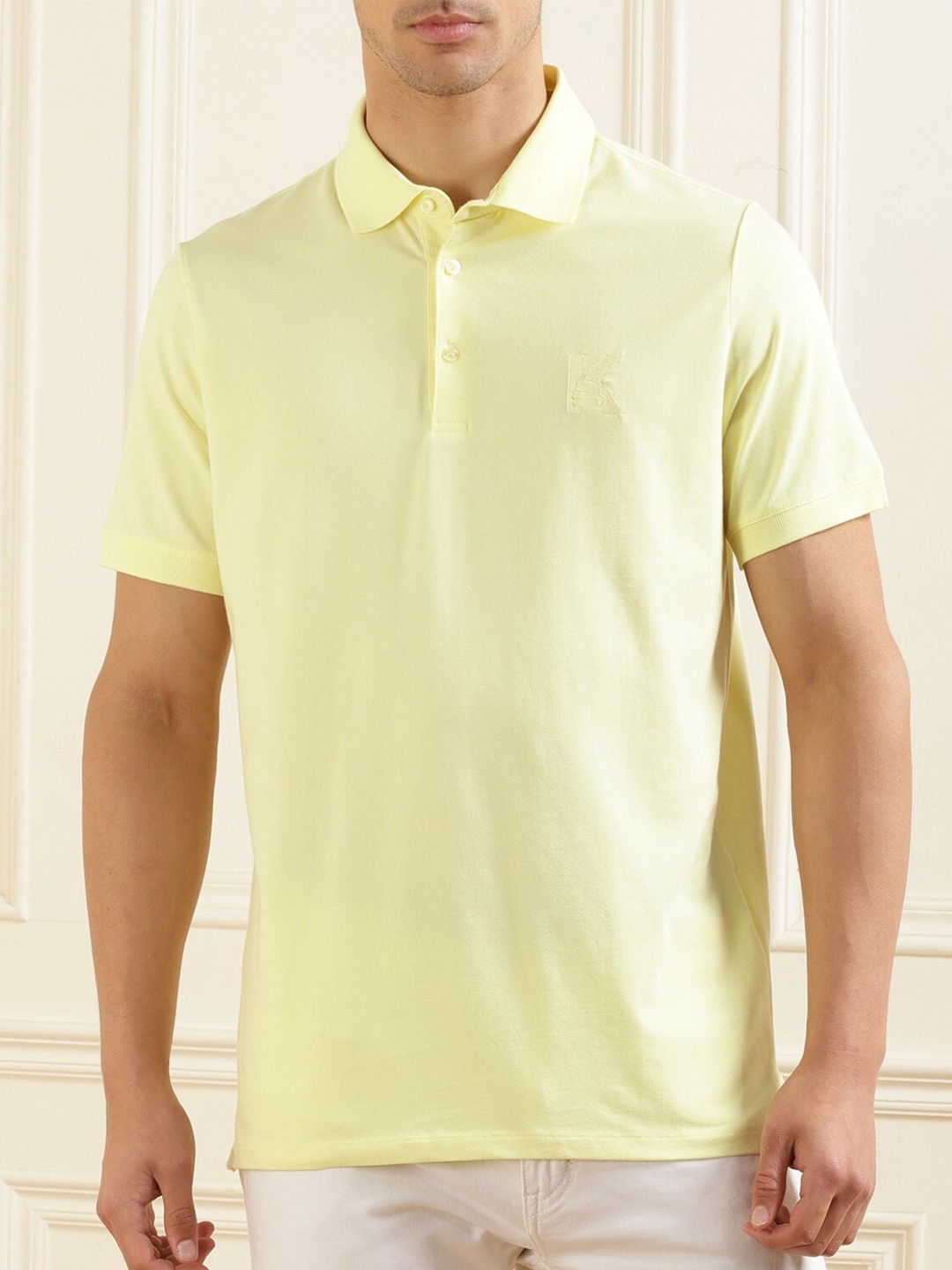

Karl Lagerfeld Polo Collar T-shirt, Yellow