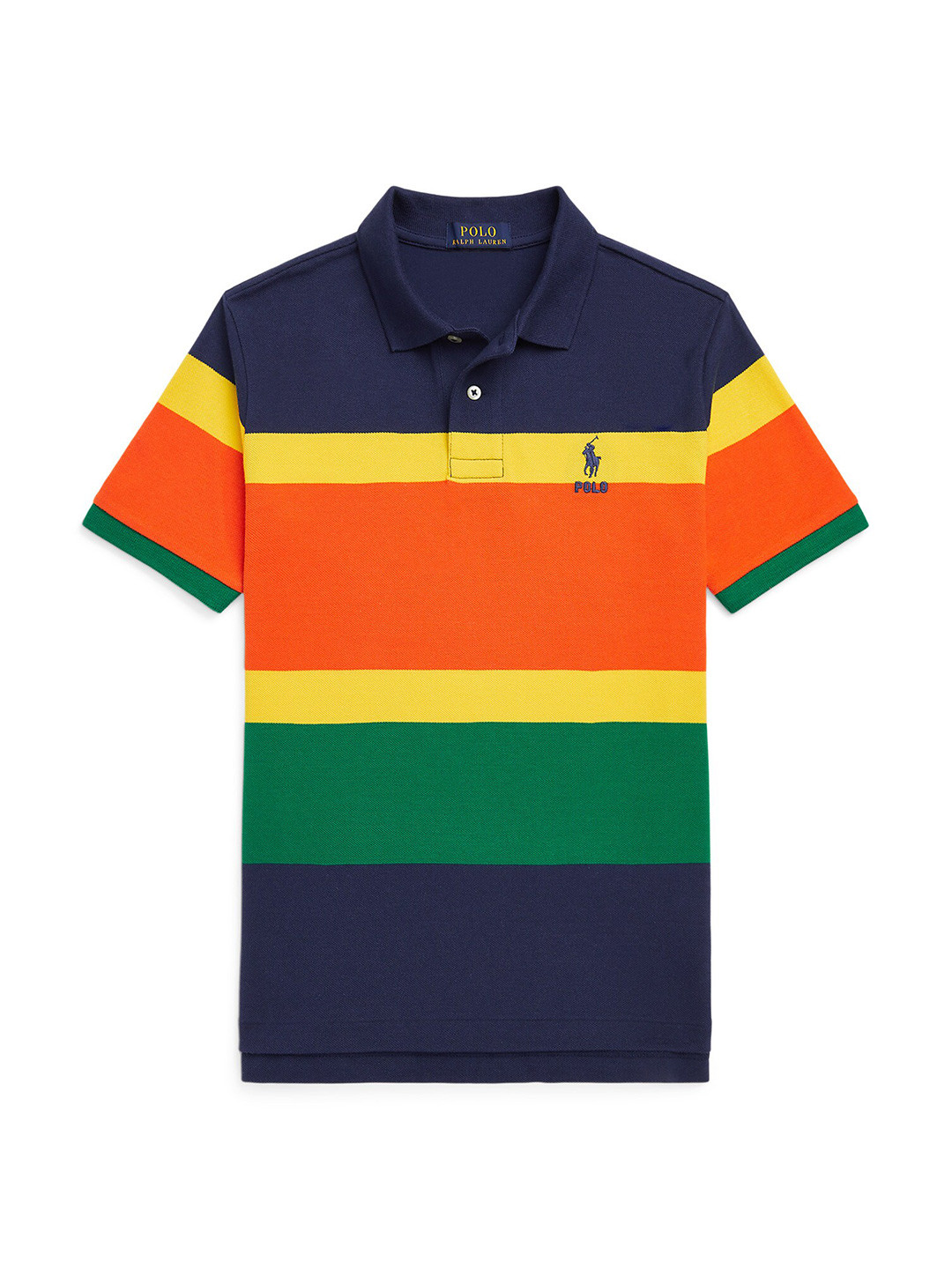 

Polo Ralph Lauren Boys Striped Cotton Polo Collar T-Shirt, Blue
