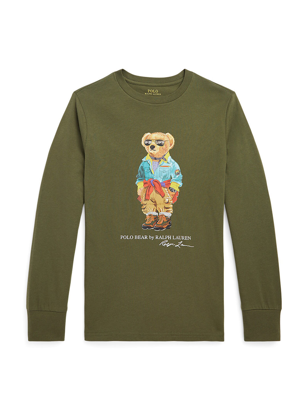 

Polo Ralph Lauren Boys Graphic Printed Cotton T-Shirt, Olive