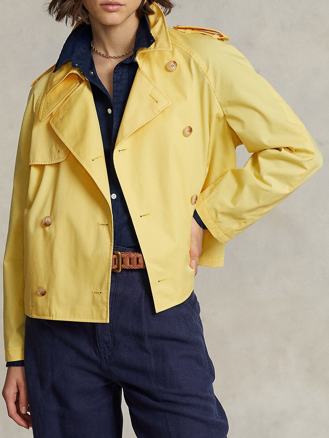 

Polo Ralph Lauren Notched Lapel Collar Trench Coat, Yellow