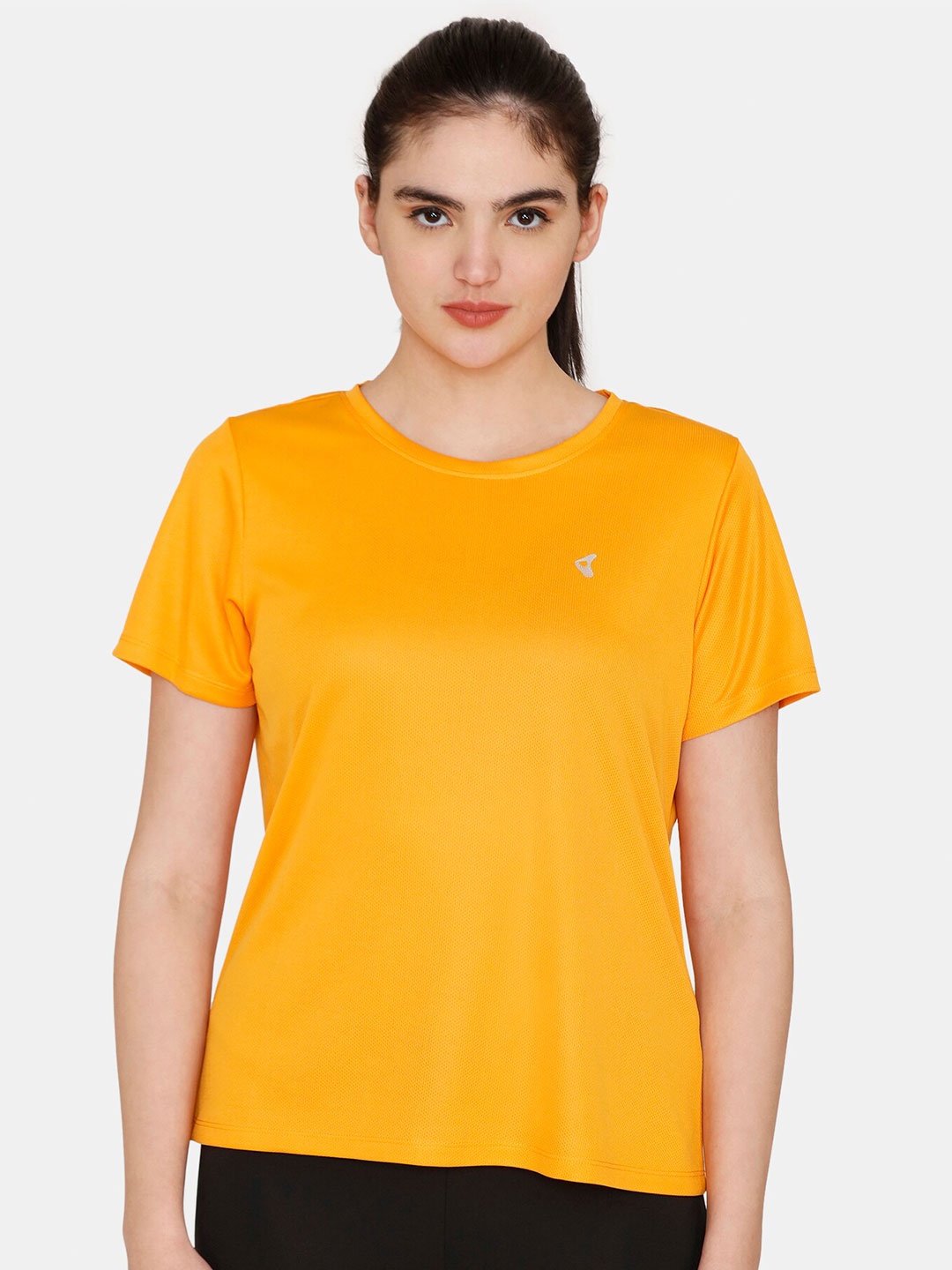 

Zelocity by Zivame Round Neck Regular T-Shirt, Orange