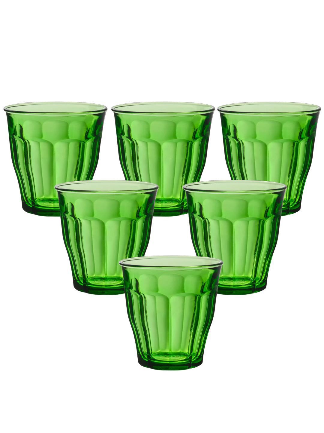 

DURALEX DLX Set of 6 Green Picardie Glasses 310 ml Each