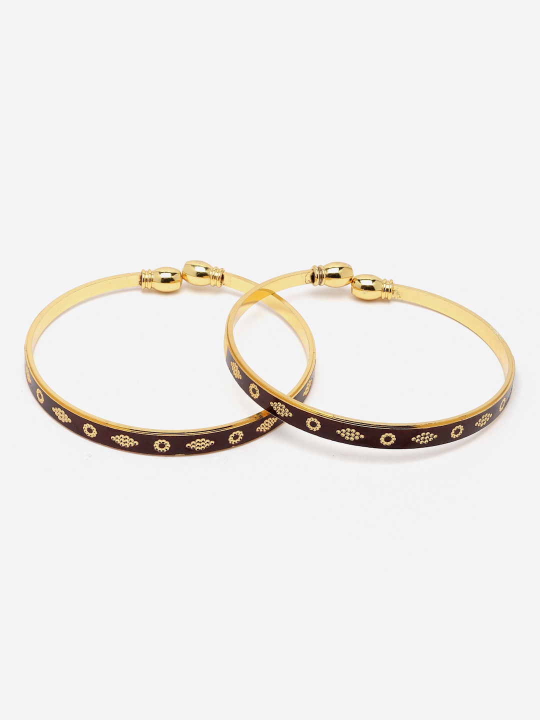 

Aazeen 2Pcs Gold-Plated Bangle Style Bracelet