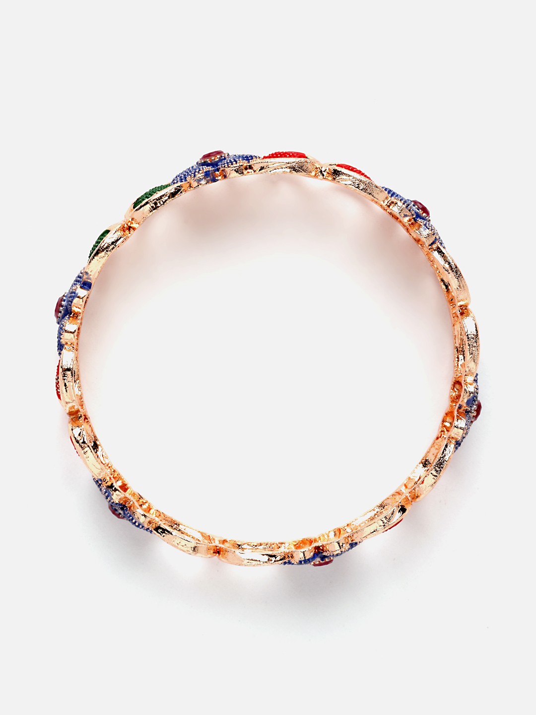 

Aazeen Set Of 2 Rose Gold-Plated AD-Studded Bangles