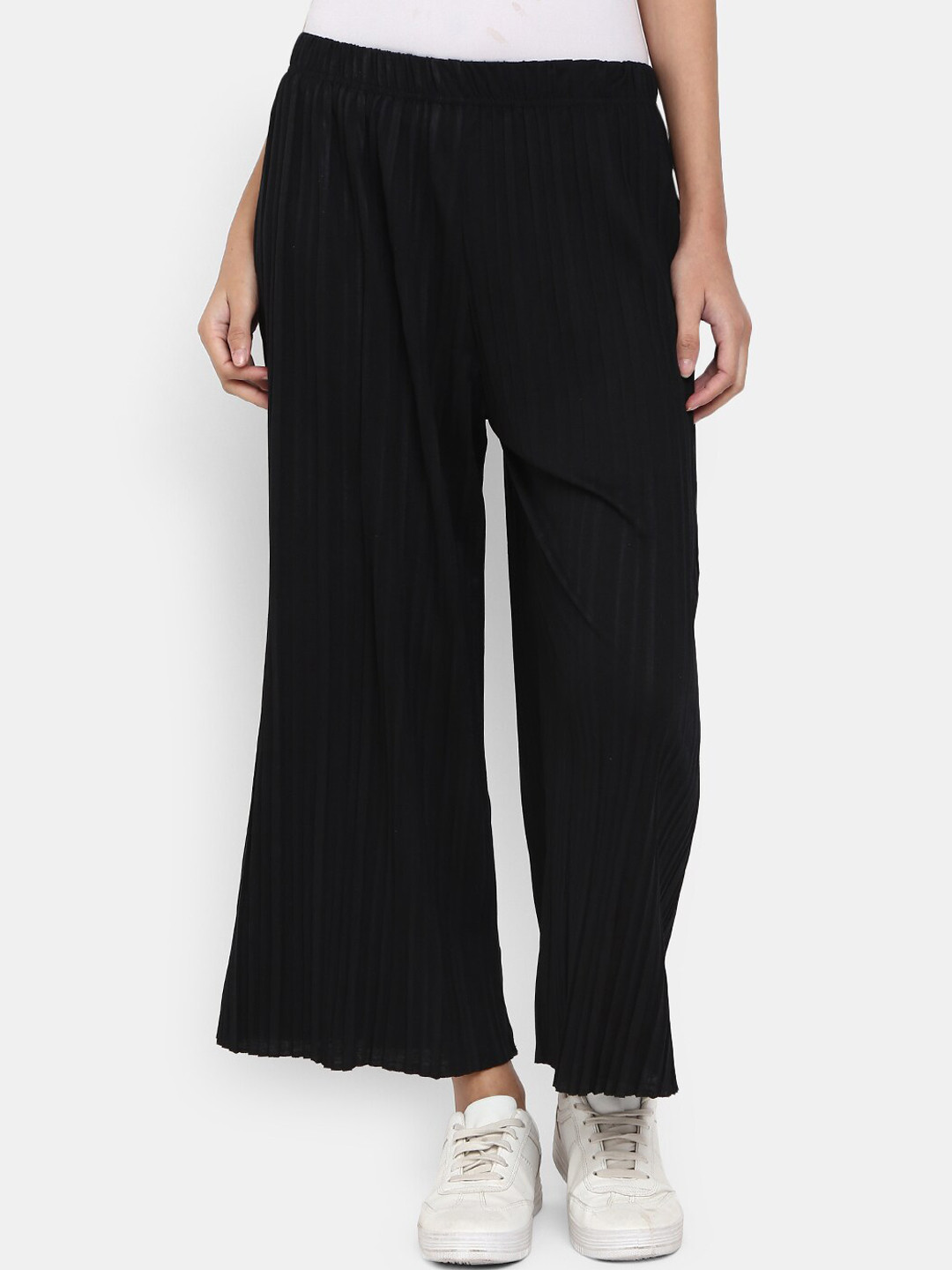

V-Mart Women Mid Rise Culottes, Black