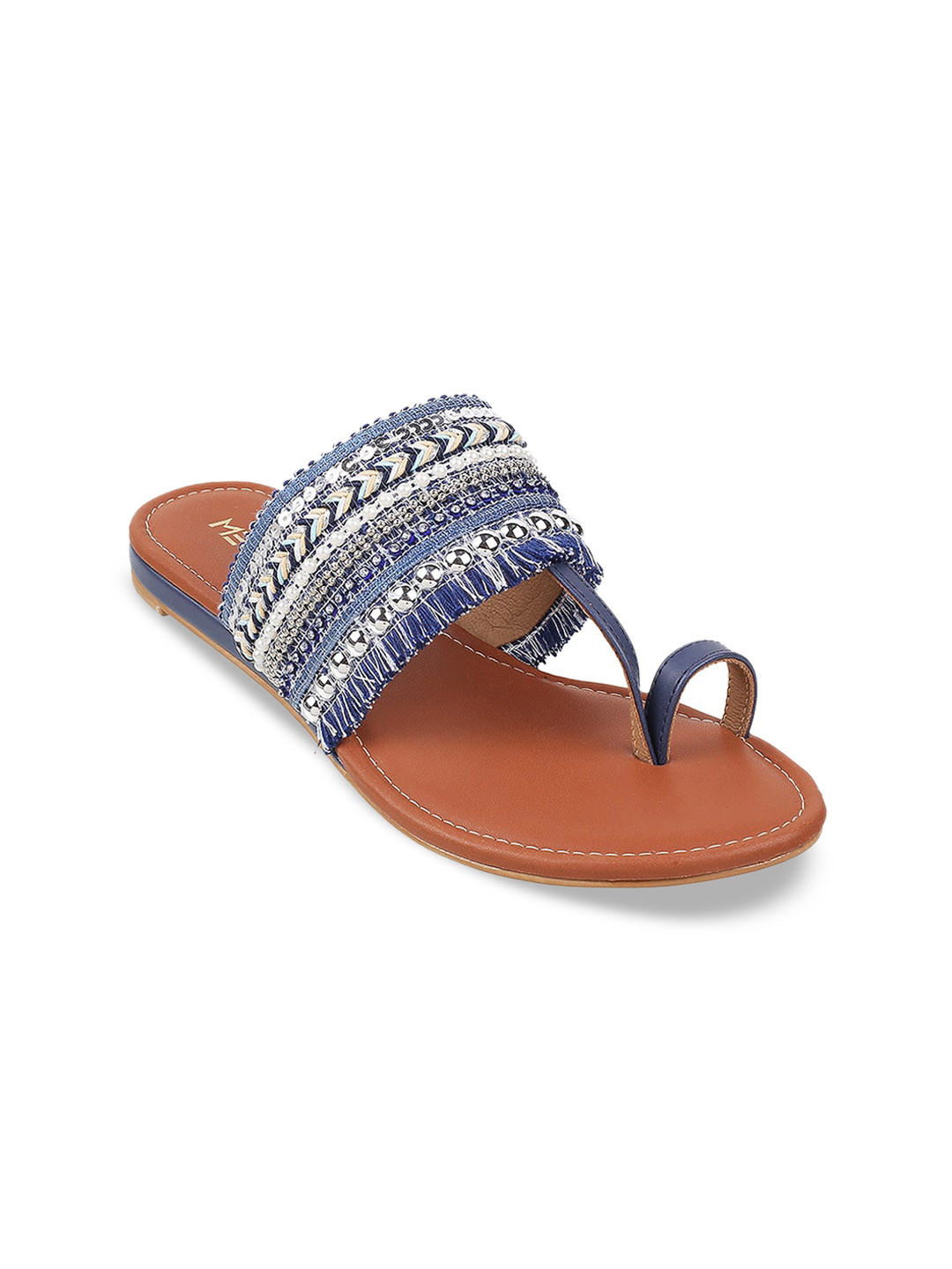 

Metro Embellished One Toe Flats, Blue