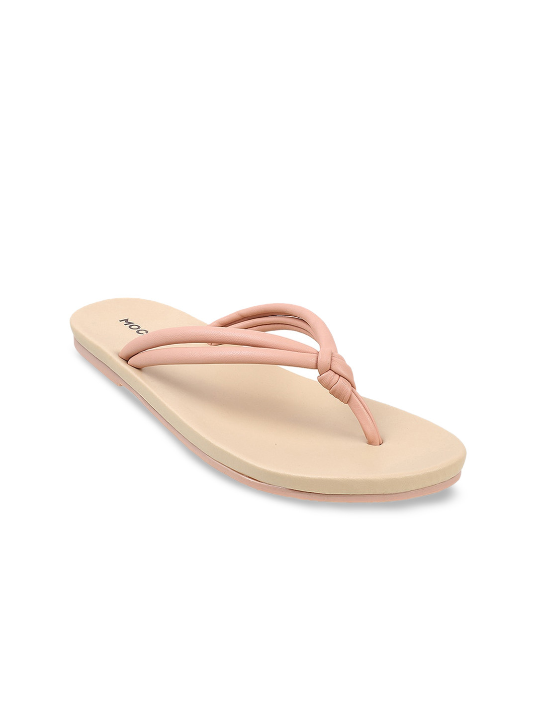 

Mochi Knotted Open Toe Flats, Peach