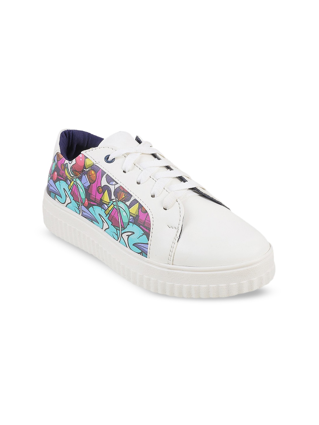 

Mochi Women Printed Sneakers, White