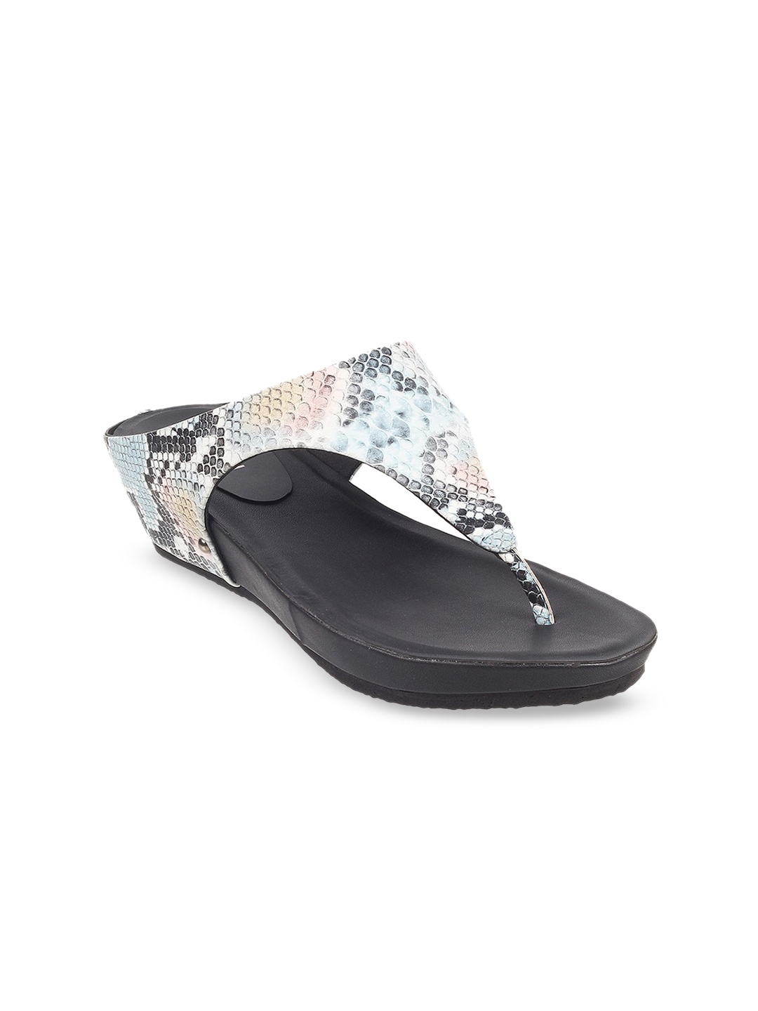 

Mochi Printed Wedge Heels, Black