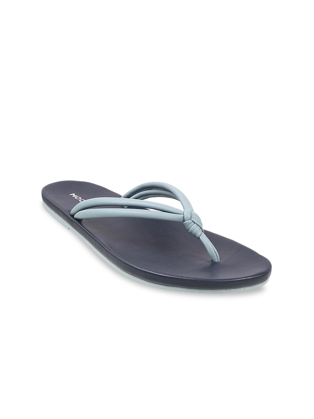 

Mochi Knotted T-Strap Flats, Blue