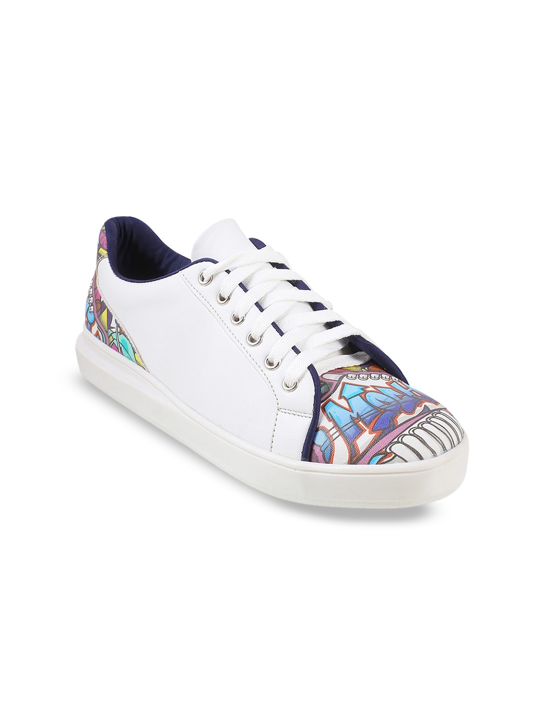 

Mochi Women Printed Sneakers, White