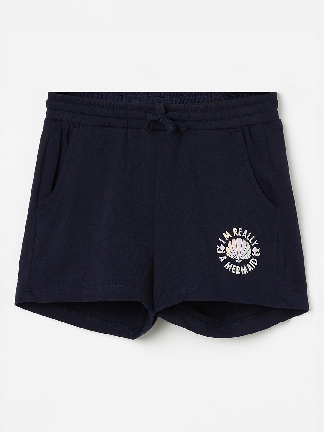 

Fame Forever by Lifestyle Girls Mid-Rise Pure Cptton Shorts, Navy blue