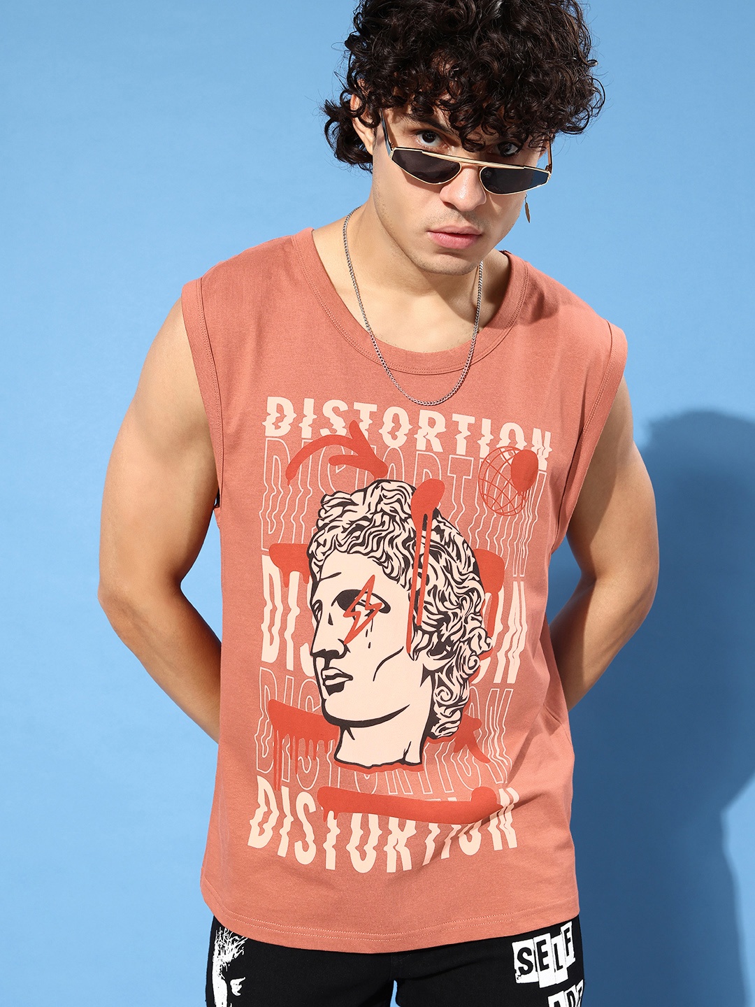 

Difference of Opinion Printed Cotton Oversize T-shirt, Brown