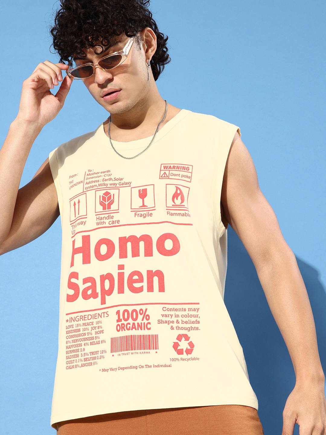 

Difference of Opinion Printed Cotton Oversize T-shirt, Off white