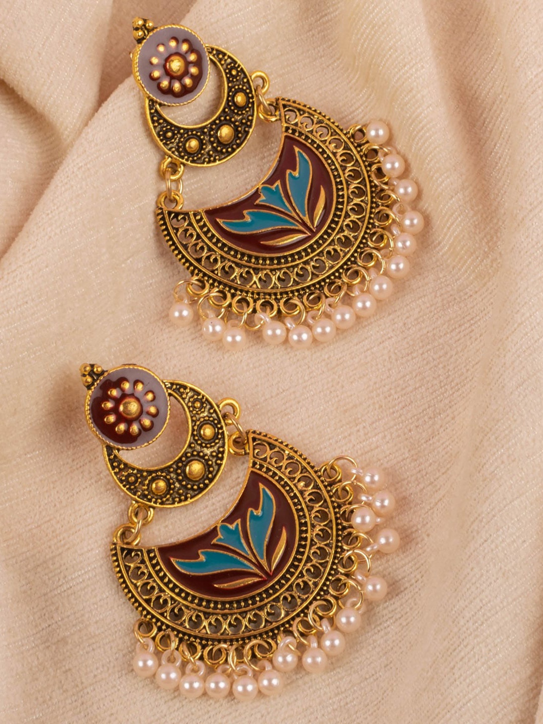 

Jewelz Gold-Plated Contemporary Drop Earrings