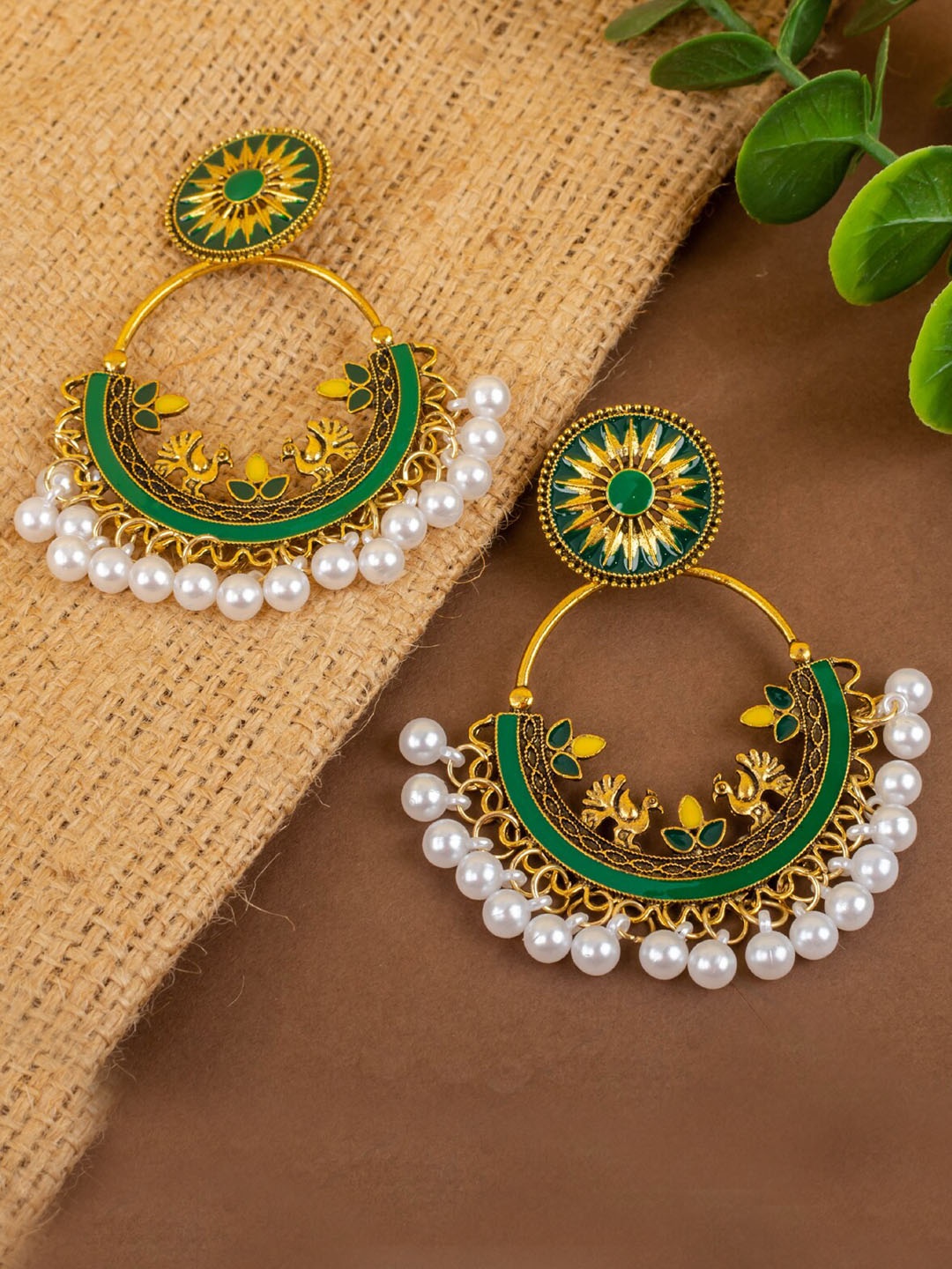 

Jewelz Gold-Plated Contemporary Drop Earrings