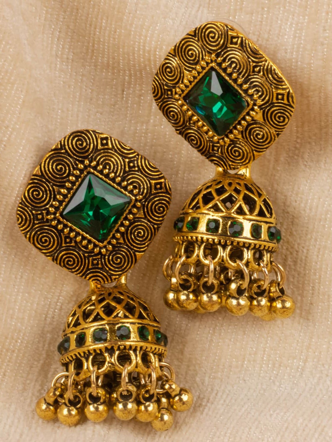 

Jewelz Gold-Plated Contemporary Drop Earrings