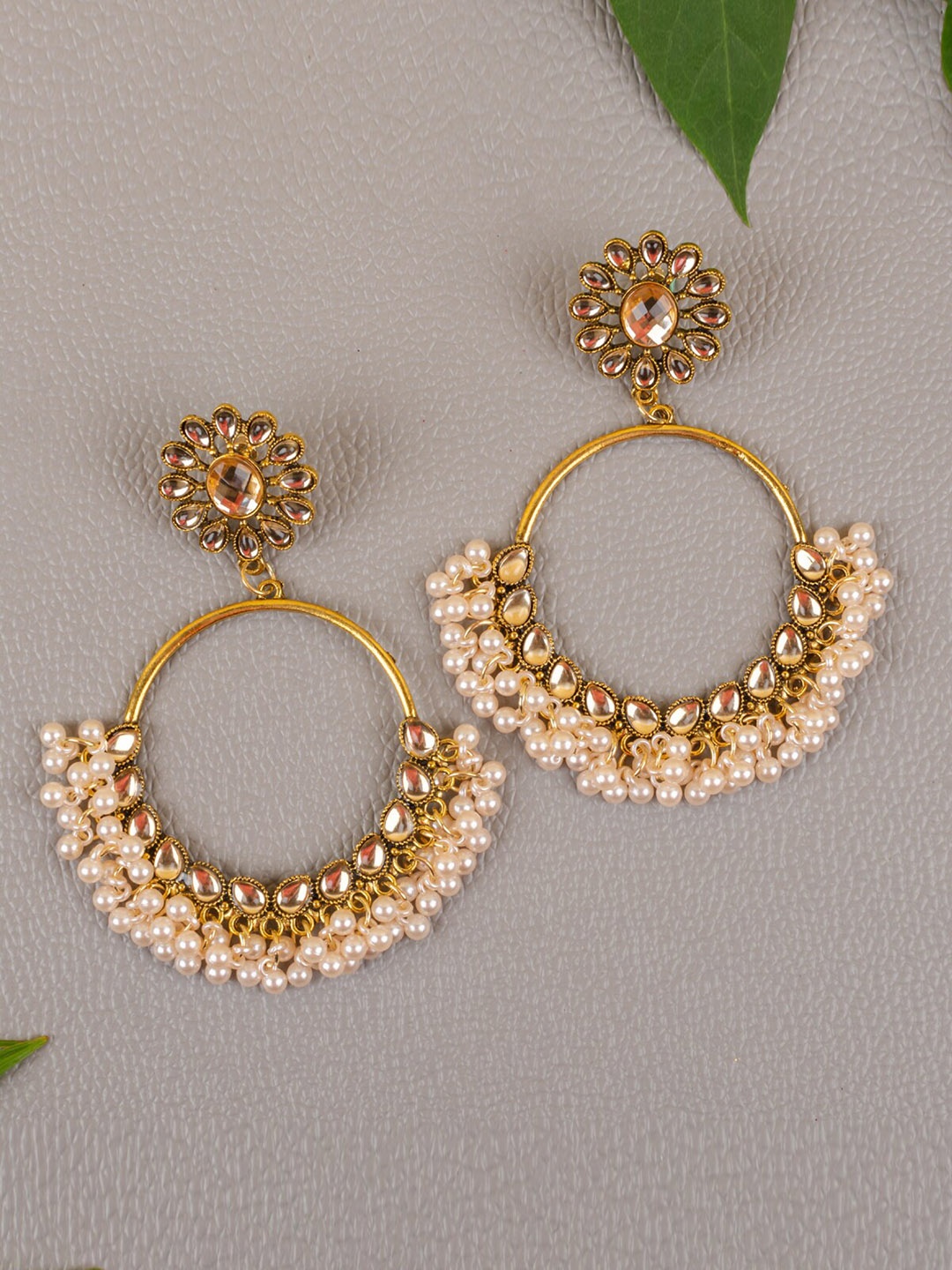 

Jewelz Gold-Plated Contemporary Drop Earrings