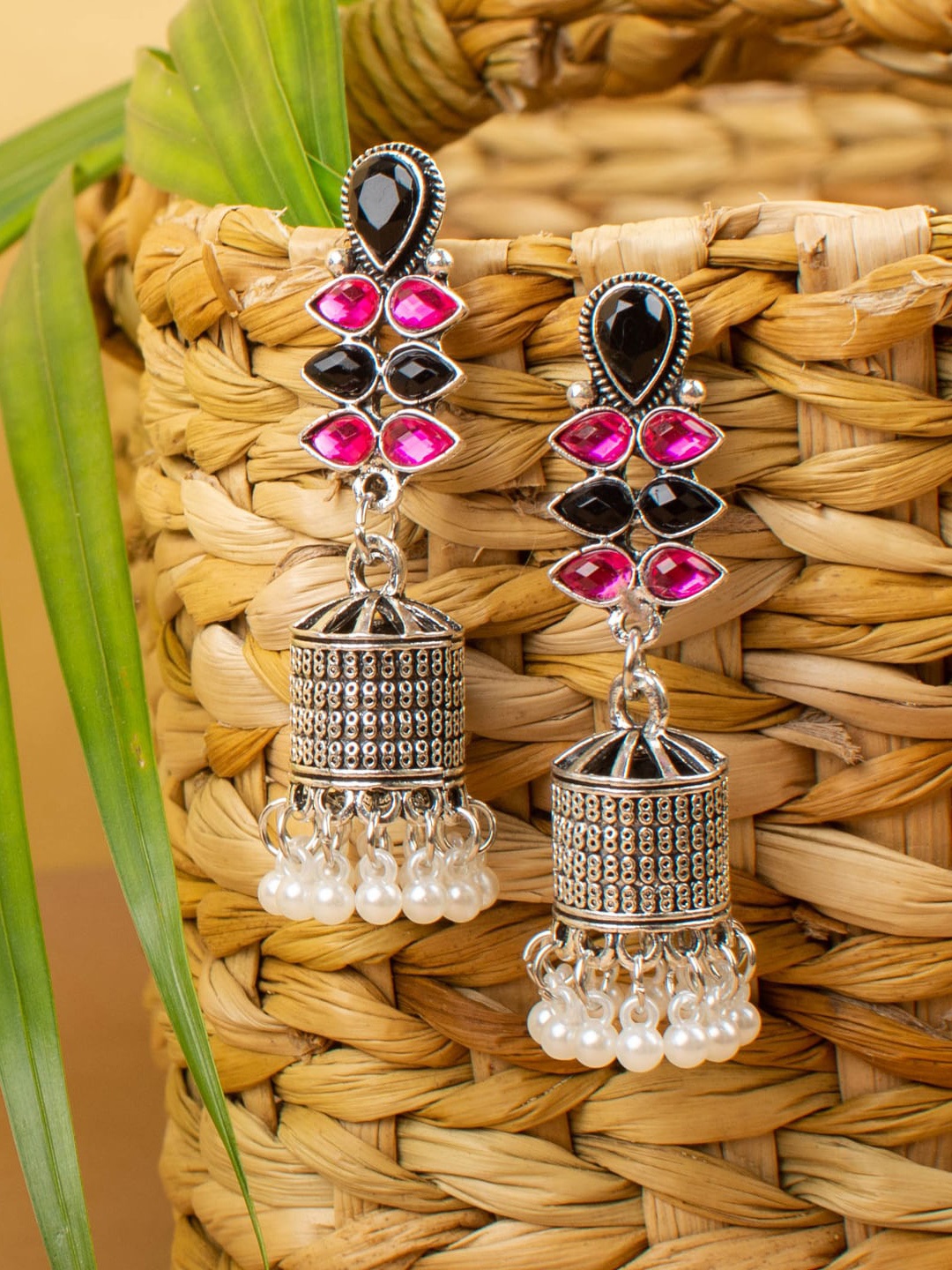 

Jewelz Gold-Plated Contemporary Jhumkas Earrings, Silver