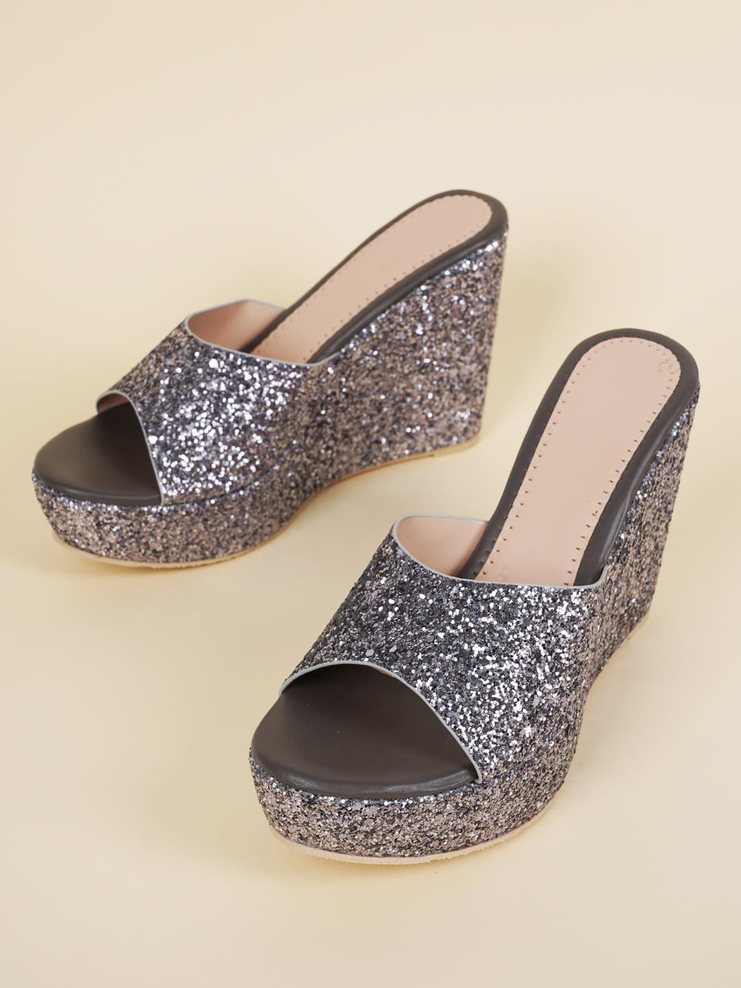 

Walkfree Embellished Open Toe Wedges, Grey