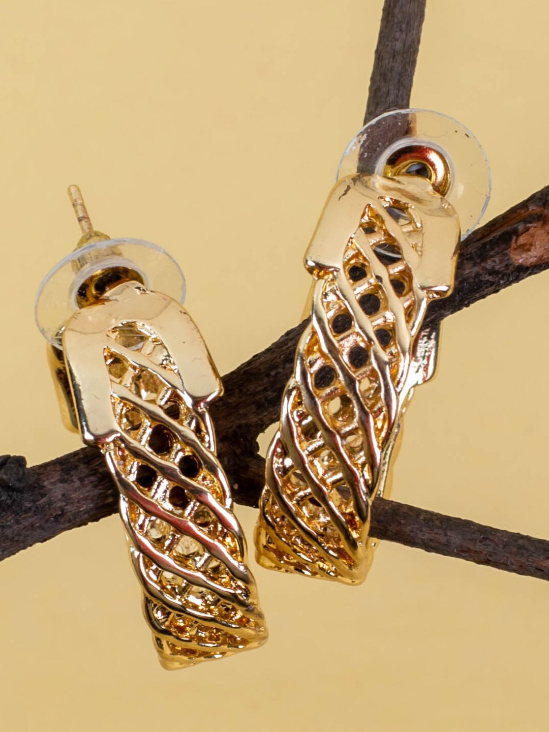 

Jewelz Gold-Plated Contemporary Hoop Earrings