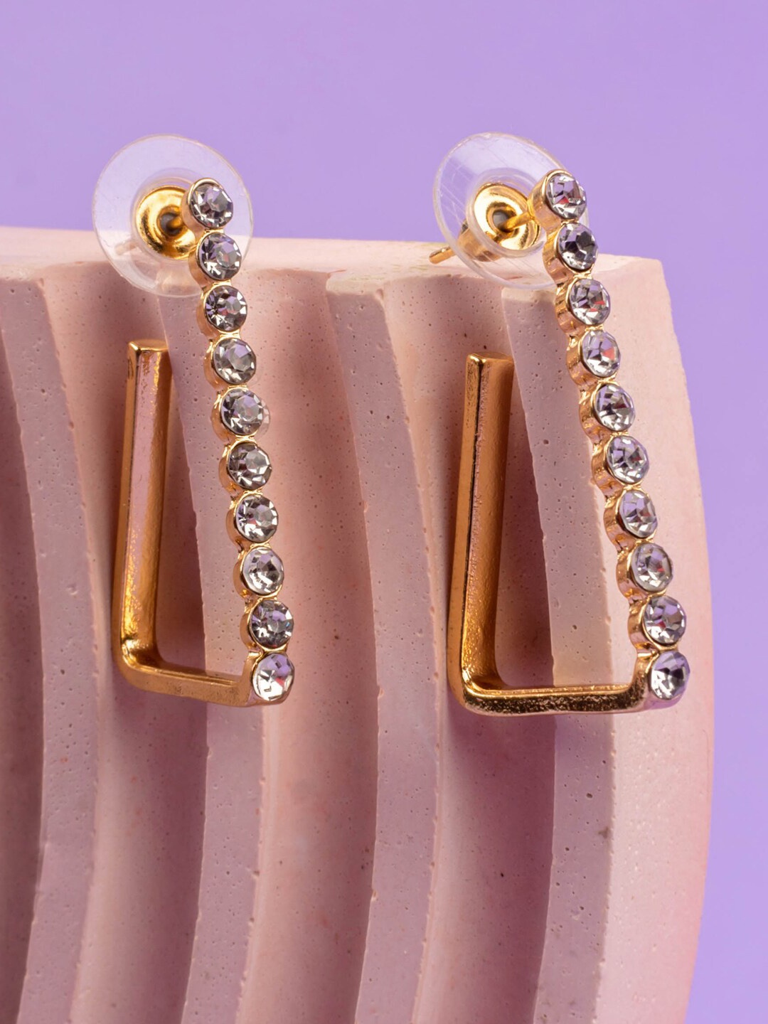 

Jewelz Gold-Plated Contemporary Studs Earrings