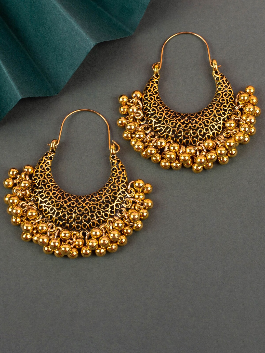 

Jewelz Gold-Plated Contemporary Chandbalis Earrings