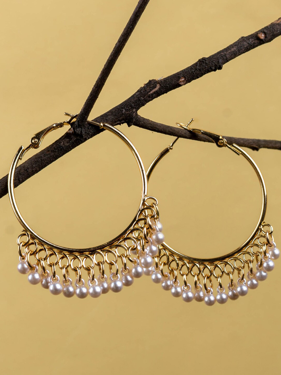 

Jewelz Gold-Plated Contemporary Hoop Earrings